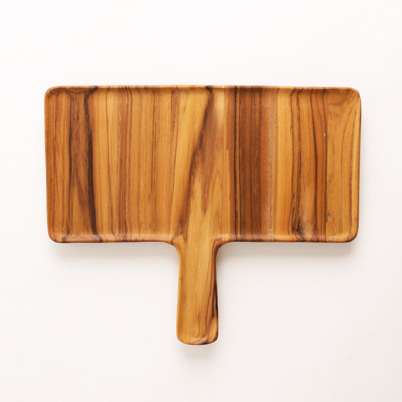 Blanche Serving Tray with Handle- Teak