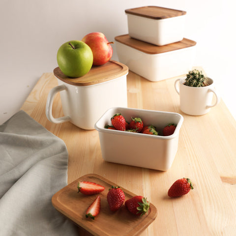 Enamel Deep Storage Container